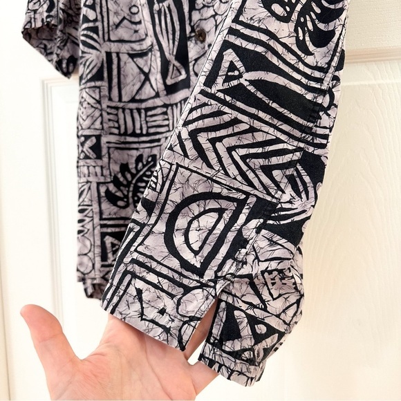 Favant Vintage Hawaiian Aloha Hibiscus Fishing Beach Surf Shirt Mens Button down - Picture 4 of 6